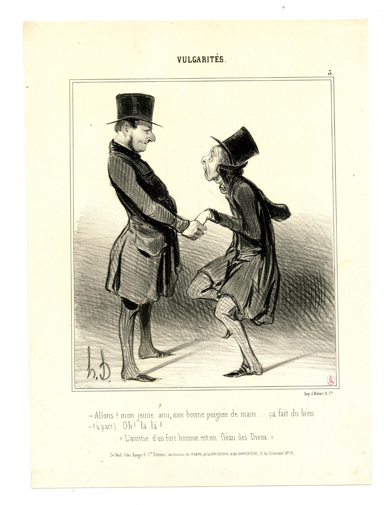 Karikatur, Honoré Daumier 1841. Ikke Podsnap og Twemlow, men stemningen rammer plet